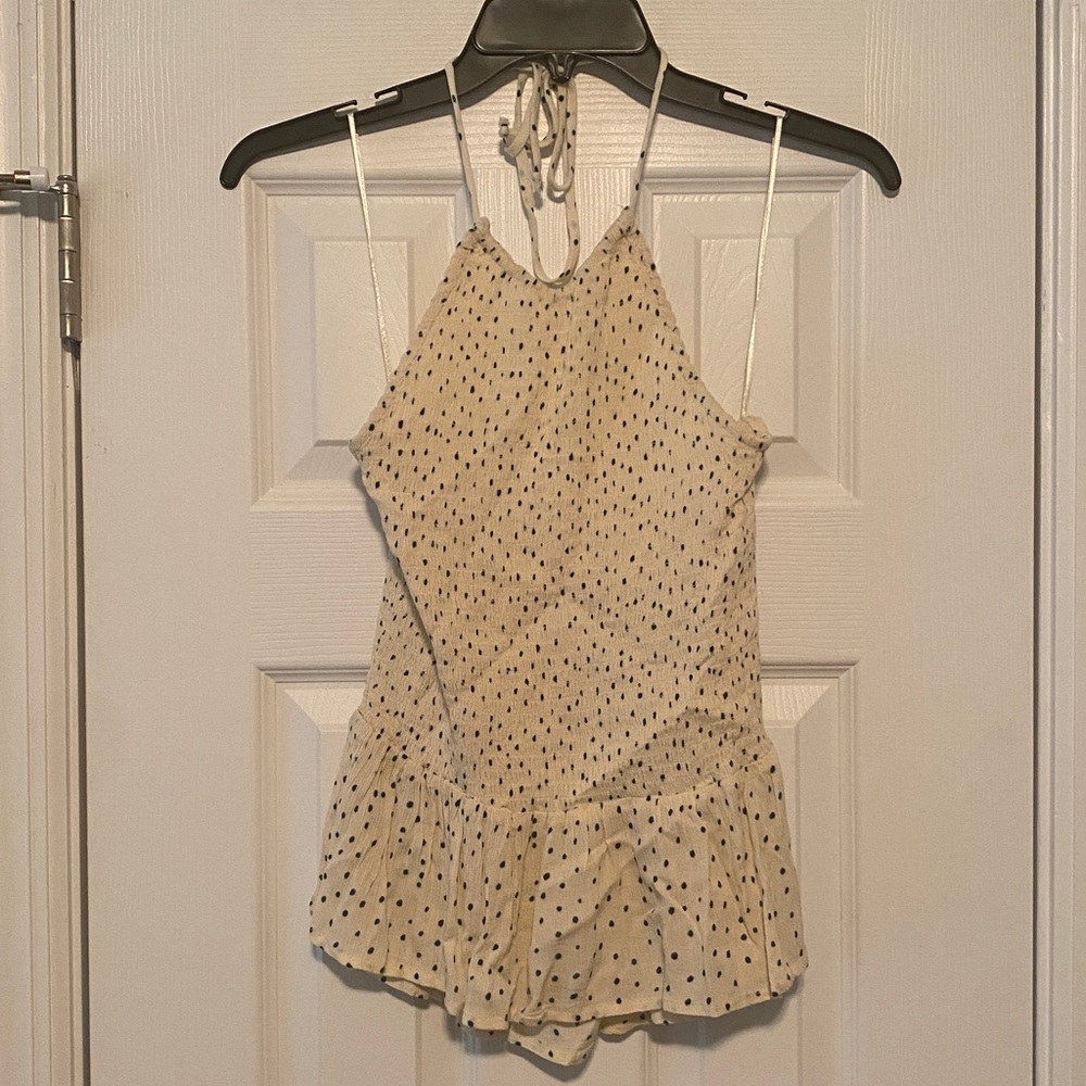 Patrons of Peace - rouched halter top - like new - medium